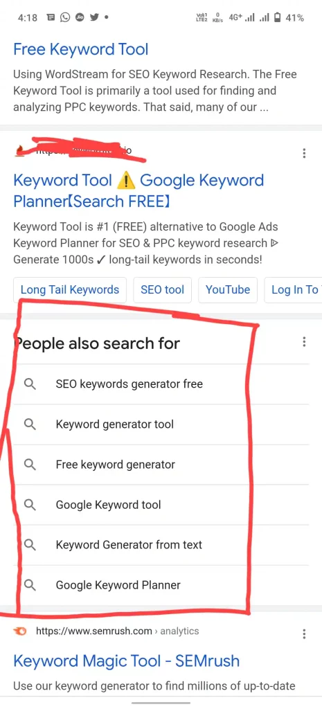 Free keywords research by google search engine for blog post