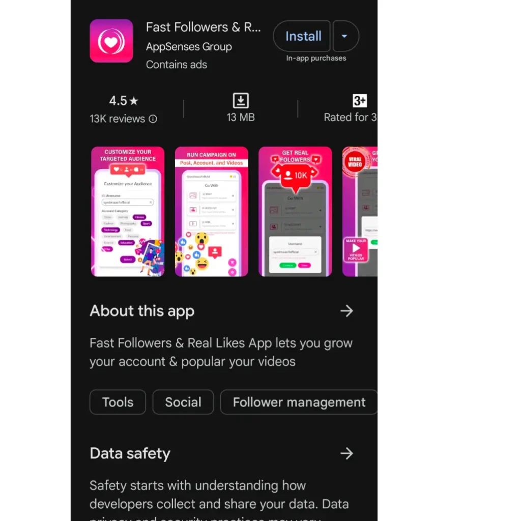 Instagram ke followers badhane wala app Free Real इंस्टाग्राम
